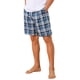 thumbnail image 4 of Pantalones cortos de pijama de cuadros casuales de verano para hombres con cintura elástica Inspire Chic 30 Azul Negro, 4 of 6
