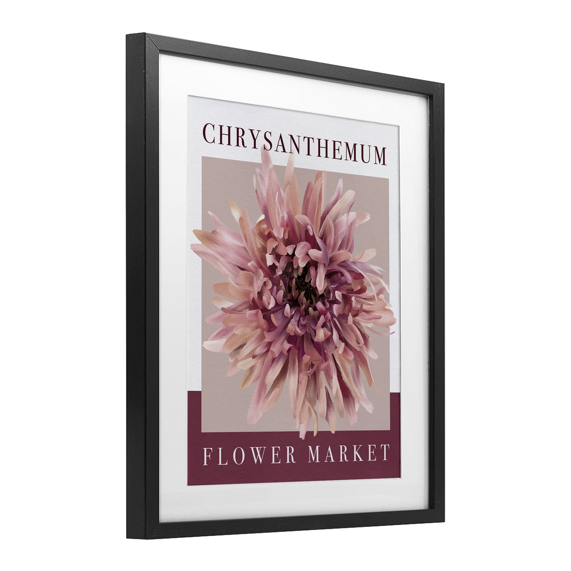 Stupell Industries Chrysanthemum Flower Market Black Framed Print Under Glass, design by Jennifer Stith