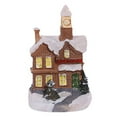 thumbnail image 2 of Christmas Snow Village Decor Christmas Lantern Accessories Decorative Xmas Resin House Building Figurine Display with LED Light, 2 of 3