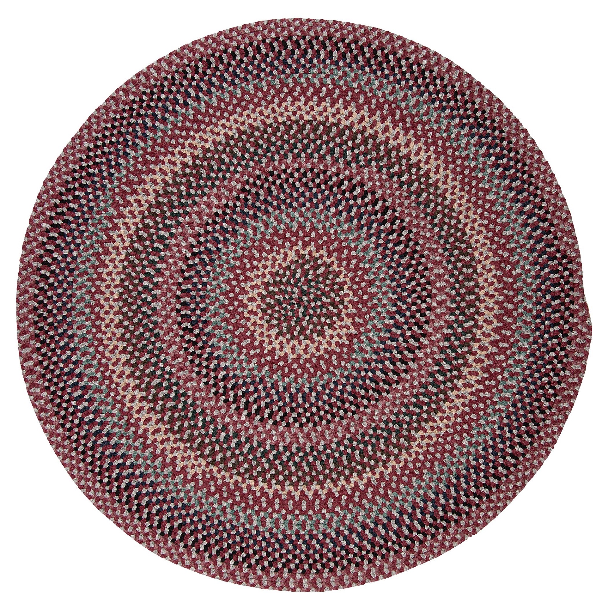12' Braided Reversible Round Area Throw Rug