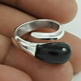 thumbnail image 2 of Natural Black Onyx Ring, Real 925 Sterling Silver, Adjustable Ring, Bohemian Ring, Engagement Ring For Women, Meditation Ring, Western Ring, Fashionable Ring, Funky Ring (Black Onyx, 7), 2 of 5