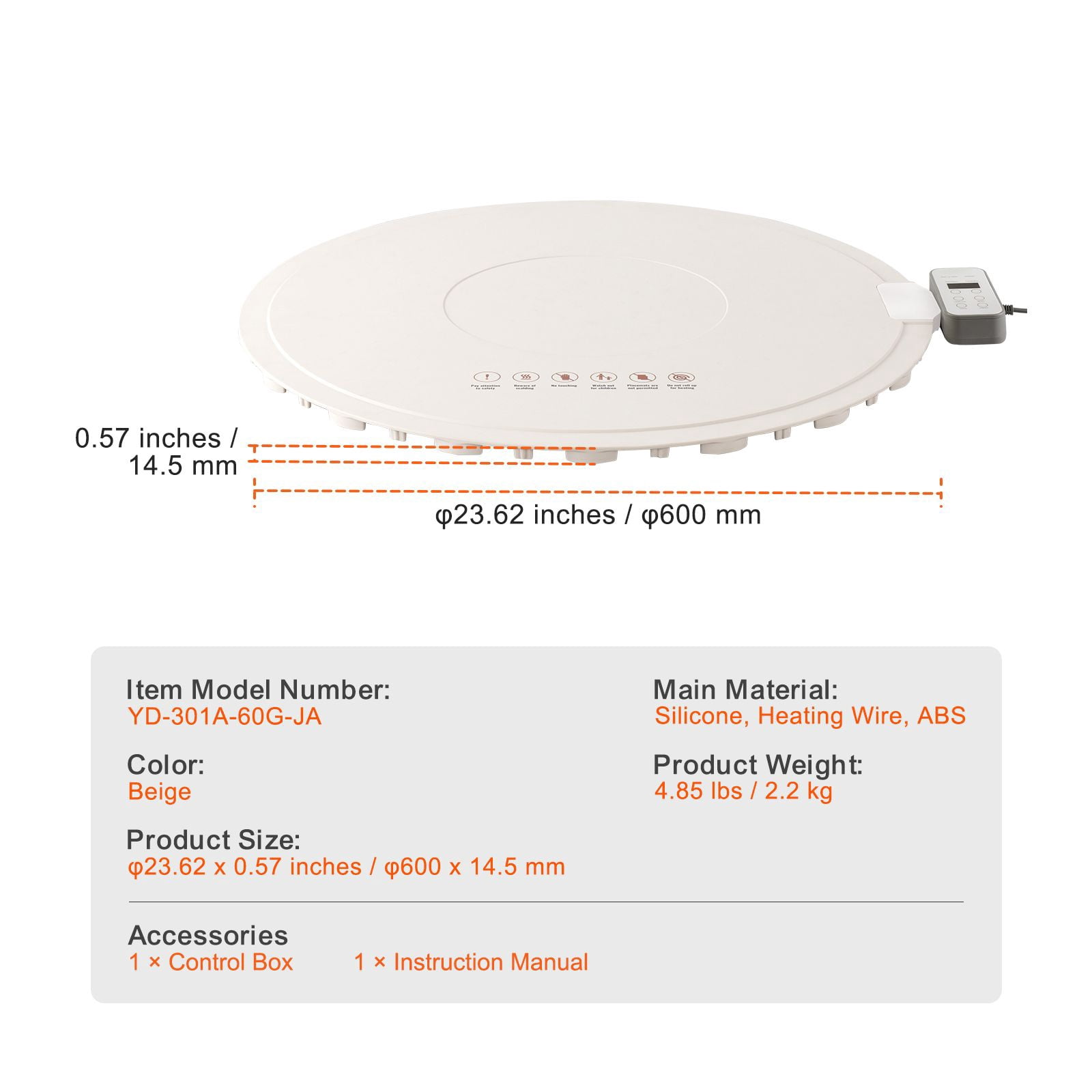 Electric Warming Tray with Touch Screen, 4 Modes & Adjustable Temp, Child Lock & Auto Shut-Off, Silicone Roll-Up Design, for Parties & Daily Dining
