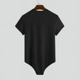 thumbnail image 4 of INCERUN Men's Short Sleeve Leotard Bodysuits Romper Brief Tops, 4 of 7