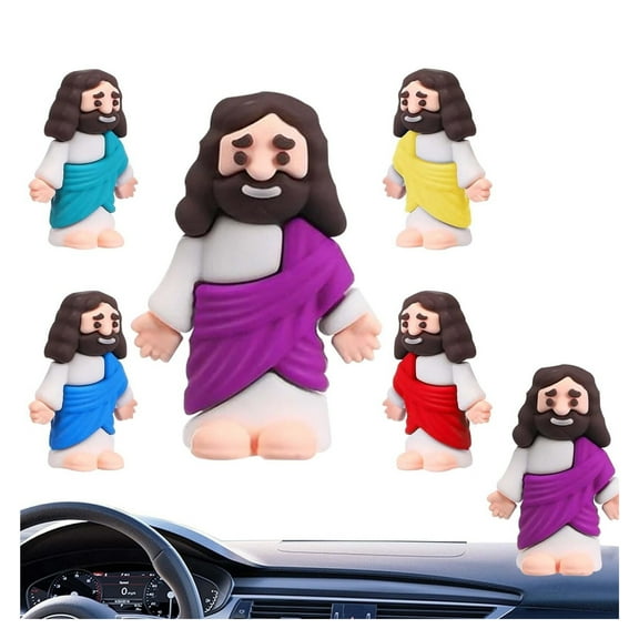 MAE 100 Mini Jesus Figurines Bulk Original Design Rubber Mini Jesus Figures to Hide and Seek Religious Gifts Sunday School Baptism Easter Egg Filling