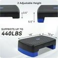 thumbnail image 2 of Fitvids 18" Workout Aerobic Stepper Platform with Adjustable Risers, Black/Blue, 2 of 7