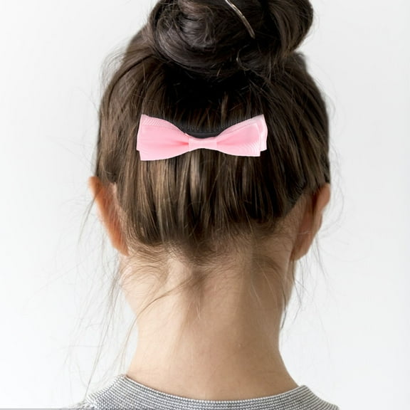 MUSEYA 4pcs Bow Tie Clip Hair Accessories for Women in Pink for Various Hairstyles
