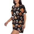 thumbnail image 2 of Rateoe Different Breeds Of Dogs Pattern Women's Short-Sleeved Pajama Set - 2 Piece Soft and Lightweight Sleepwear Set-XX-Large, 2 of 7