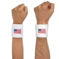 thumbnail image 2 of Suddora Cotton Terry Cloth Sweatband Set with 1 Headband and 2 Wristbands, USA Flag, 2 of 4