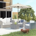 thumbnail image 2 of Outsunny Solar Patio Umbrella with LED and Tilt, Table Umbrella, Beige, 2 of 10