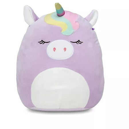 Squishmallow 8 Inch Plush | Sylvia the Purple Unicorn w/ Rainbow Bangs