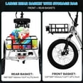 thumbnail image 6 of MOONCOOL TK1 20" Fat Tire Folding Electric Tricycle w/ Rack Bags, 750W Motor 48V Foldable Ebike Electric Trike for Adults, 3 Wheel Electric Bicycle w/Front & Rear Baskets, Certified to UL 2849 by SGS, 6 of 11