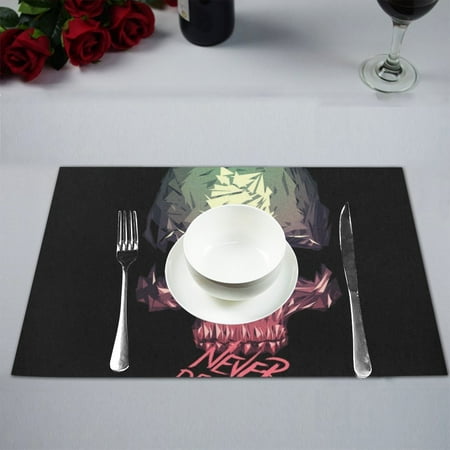 

MYPOP Skull Art Kitchen Table Mat Placemats for Dining Table 12x18 inches