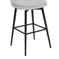 thumbnail image 5 of CHITA 30 inch Counter Height Swivel Bar Stools Low Back Set of 3, Metal Base, Fabric in Cloud, 5 of 7