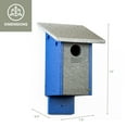 thumbnail image 3 of Outdoor Leisure Products Model GM21GBL Blue Bird House Made of HDPE finished in Weather Wood and Blue, 3 of 6