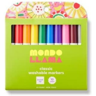 12ct Washable Tempera Paint Set With Paintbrush - Mondo Llama