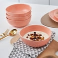 thumbnail image 3 of Stone + Lain Delilah Porcelain Collection Dish Set, 6 Bowls (6-inch) Service for 6, Peach, 3 of 6