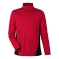 thumbnail image 4 of Harriton M786 Men's Flash Snag Protection Plus IL Colorblock Quarter-Zip Pullover-Red/ Black-L, 4 of 6