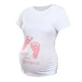 thumbnail image 2 of Maternity Clothes For Women Clearance Women Maternity Short Sleeve Letter Print Tops T-shirt Pregnancy Clothes, 2 of 7