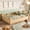 Natural MDF Pine Plywood Full, variant on LHSHID Twin Size Floor Platform Bed with Full-length Guardrails,Low Profile Twin Bed Frame,No Box Spring Needed,White