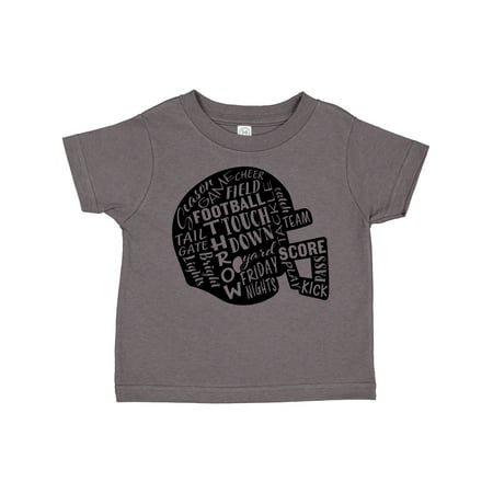 

Inktastic Football Words in Helmet Shape in White Text Gift Toddler Boy or Toddler Girl T-Shirt