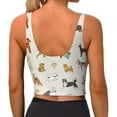 thumbnail image 4 of Goofa Dogs Funny Pets Printed Sports Bras for Women, High Impact Running Bra Workout Crop Tank Tops Longline Sports Bra Push up-Small, 4 of 9