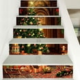 thumbnail image 4 of Pegatinas de escalera 3D visual árbol de Navidad calcomanías de escalera pasillo escalera decoración impermeable 6 piezas Speravity HA008710-00, 4 of 7