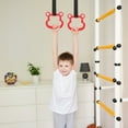 thumbnail image 3 of 1 Set of Portable Gymnastics Rings Gym Pull-up Equipment Hanging Rings Kids Workout Rings, 3 of 9