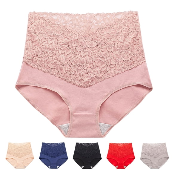 CAIXIA Seamless Underwear for Women No Show Panties Period Panties Women Soft Stretch Elastic Waistband Ladies Hipster Briefs Bikini Panties