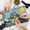 thumbnail image 4 of Mountain Cutting Board, Matterhorn Summit Clouds Hill Scenery Glacier Natural Beauty Image Print, Decorative Tempered Glass Cutting and Serving Board, Large Size, Blue White Black, by Ambesonne, 4 of 5