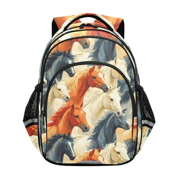 ALAZA Horses School Backpack Elementary Bag Bookbag Travel Rucksack