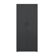 RONSHIN Storage Cabinet Metal Storage Chest with 2 Doors 4 Partitions Separate 5 Storage Space Adjustable Shelves Document Cabinet for Living Room Corridor Home Office Warehouses