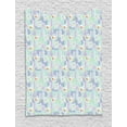 thumbnail image 1 of Abstract Tapestry, Illustration of Floral Pattern Quirky Pastel Scattered on Background, Wall Hanging for Bedroom Living Room Dorm Decor, 40W X 60L Inches, Pale Seafoam Multicolor, by Ambesonne, 1 of 2
