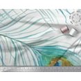 thumbnail image 3 of Soimoi Viscose Chiffon Fabric Peacock Feather Decor Fabric Printed Yard 42 Inch Wide, 3 of 3