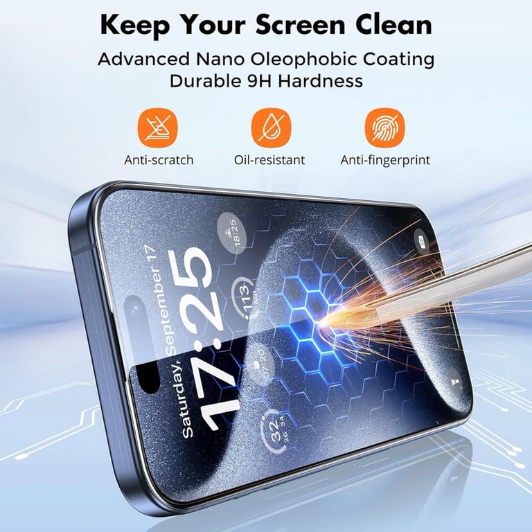 Ahyaa Clear Screen Protector for iPhone 15 & iPhone 16 photo 7