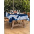 thumbnail image 3 of Outdoor Table Cloth with Umbrella Hole and Zipper, Blue Love Heart Waterproof Rectangle Tablecloth 60"x102", Boho Ethnic Modern Funny Tie Dye Art Washable Table Cover for Outside Party Patio Picnic, 3 of 8