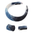 thumbnail image 3 of 1 Pc Diadema Elegante de Color Tie-dye para Mujeres y Niñas 6.69"x6.10" Azul Blanco, 3 of 3