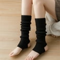 thumbnail image 2 of Niusricy Women's Ribbed Knit Leg Warmers Knee High Socks Boot Cuffs Workout Socks for 80s Party Dance Sports, 2 of 6