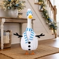 thumbnail image 6 of Aurorax Snowman Porch Goose Outfit 19 inch,Goose Clothes for Cement Goose Porch Goose 23"/17",Blue Christmas Winter Porch Goose Accessories for Yard Outdoor Garden, 6 of 6