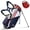 Vibrant Red and Blue, variant on Sturdum 14-Way Lightweight Golf Stand Bag, 5.5 lb 900D Oxford Golf Bag with Full-Length Dividers, Cooler Pocket, Stable Base, Flex Legs & Dual Padded Straps