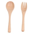thumbnail image 1 of Wooden Spoon Fork Set, Easy Cleaning Natural Simple Wooden Flatware Set Wide Applications   For Travel For Home, 1 of 8