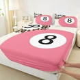 thumbnail image 3 of Castle Fairy Female Men Women Sport Billiards Twin Sheet Sets 3pcs,Jungle Animal Cheetah Print Twin Fitted Sheet Microfiber,Pink Brown Breathable Flat Sheet,Super Cozy Room Decor, 3 of 7