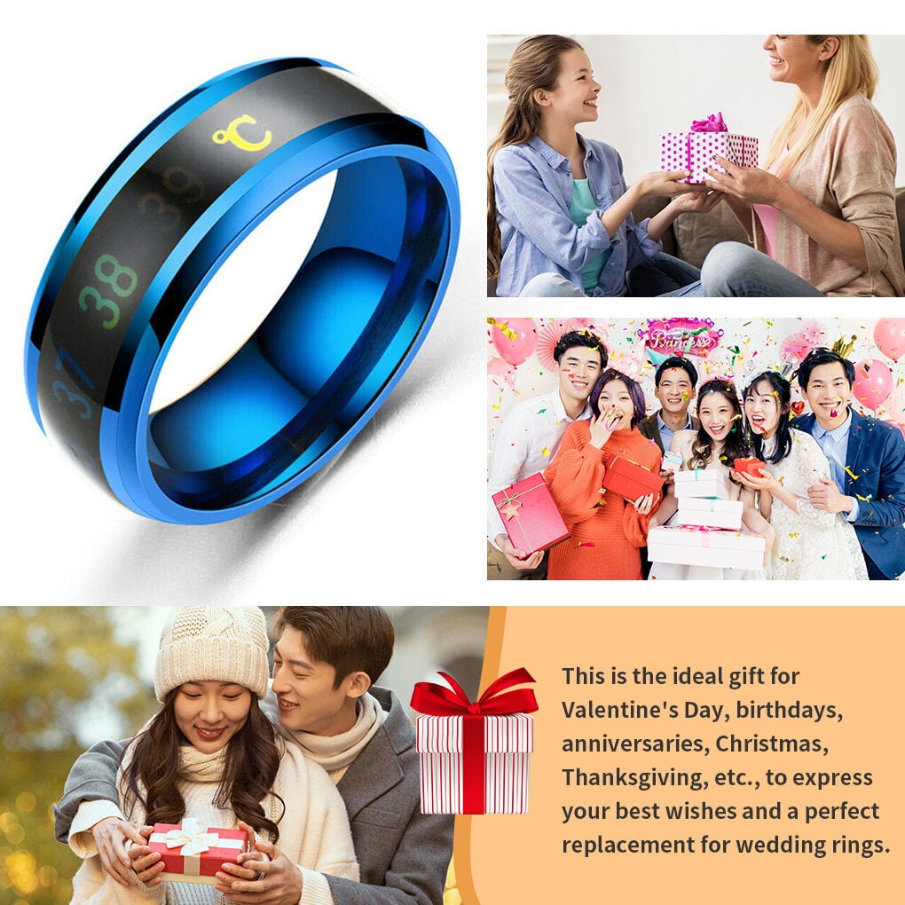 Temperature Ring Steel Emotion Mood Rings Couple Intelligent ring