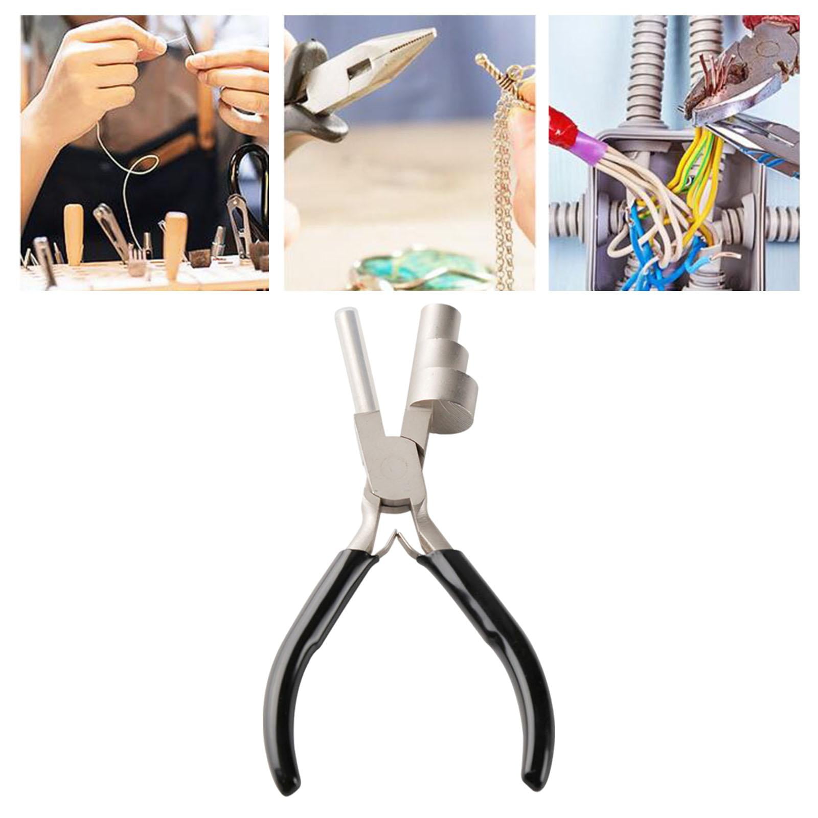 FVDPWYE 3 Stages Bail Pliers with Non-Slip Comfort Grip Handle Round Nose Sturdy Jewelry