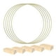 thumbnail image 1 of Metal Floral Hoop Wreath Frame Macrame Place Titulares de tarjetas, con base de madera Centro de mesa Artesanía para Party Table Decor Sunnimix aro floral, 1 of 8