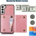 thumbnail image 5 of for Samsung Galaxy S22 Crossbody Wallet Case for Women, Bling Glitter PU Leather Phone Case with RFID Blocking Card Holder Cover for Samsung Galaxy S22 SZ Rose Gold, 5 of 9