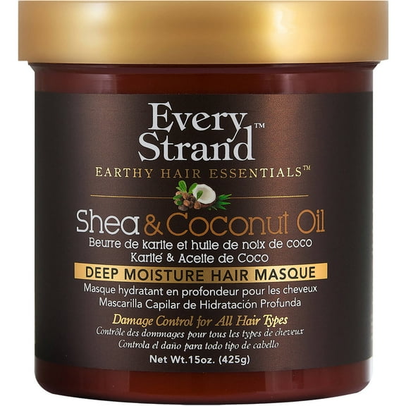 Every Strand Shea & Coconut Oil Deep Moisture Hair Masque, 15 oz., All Hair Types, Moisturizing