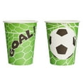 144Piece Soccer Themed Birthday Party Supplies, Bundle Includes Paper Plates, Napkins, Cups