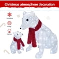thumbnail image 6 of Lighted Polar Bear Family 2PCS - Large All-Weather Pre-Lit Outdoor Christmas Décor for Front Yard and Lawn with 140 Pre-Strung LED Lights, Zip Ties, Extension Cord, and Ground Stakes - Red/White, 6 of 9