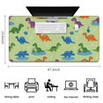 thumbnail image 5 of Long Mouse Pads for Desk,Green Dinosaurs Ponds Pattern Desk Mats on Top Of Desks, Desk Mouse Pad Extra Large with 3mm Non-Slip Base and Stitched Edge for Gaming,Office,Work,Home 47.3"x23.6", 5 of 6