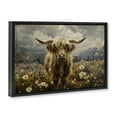 thumbnail image 4 of Stupell Industries Cattle in Daisy Field Animals Painting Black Floater Framed Canvas Art Print Wall Art, 31 x 21, 4 of 10